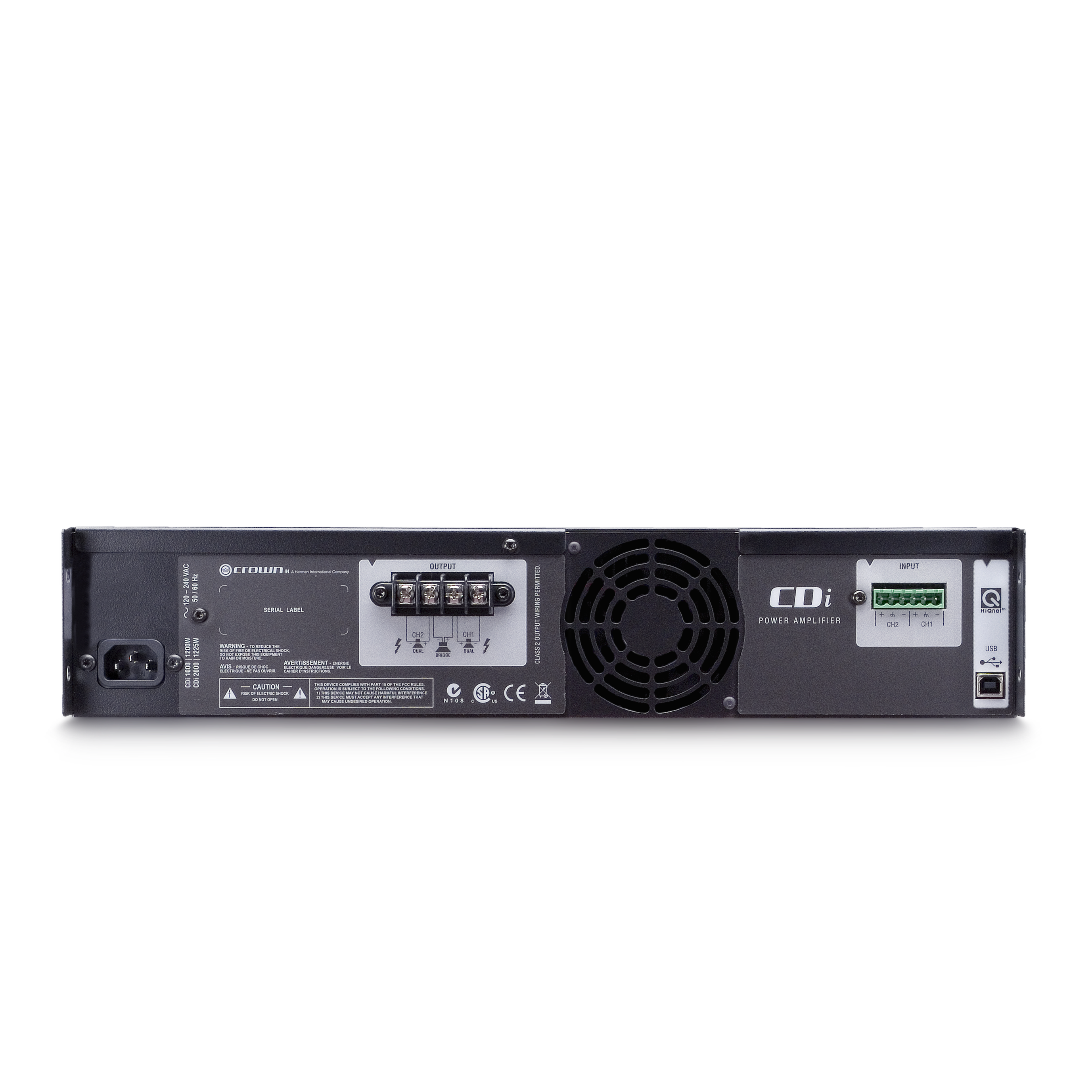 Crown Audio CDi 2000 Two-Channel Commercial Amplifier (800W