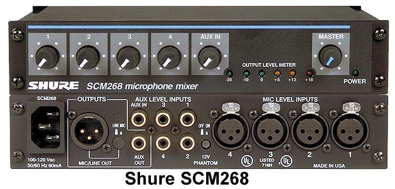 valuta neef Bloeden Shure SCM268 4-Channel Microphone Mixer